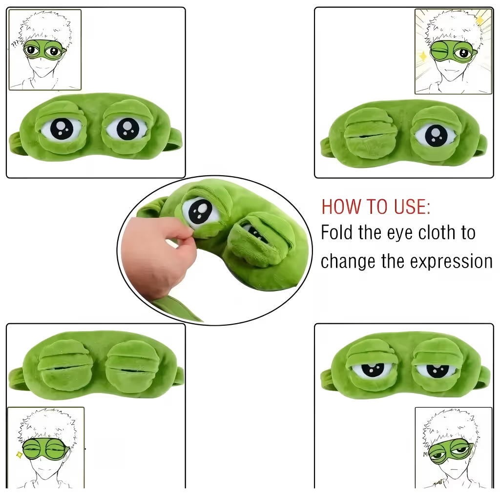 🐸 Antifaz 3D de Rana Linda para Dormir