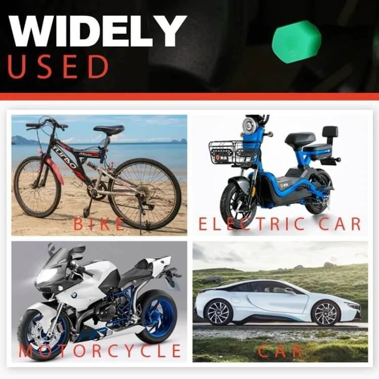 🔥🚗Glow-in-the-Dark Tire Caps 💡