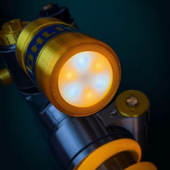 Inspired Suspension Shock Absorber Lamp - Adjustable LED Light for Gamers & Car Enthusiasts