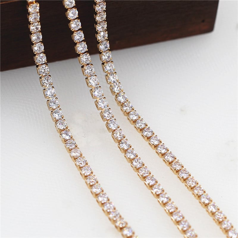 💥"Crystal' Tennis Necklace  +  Free  Bracelet