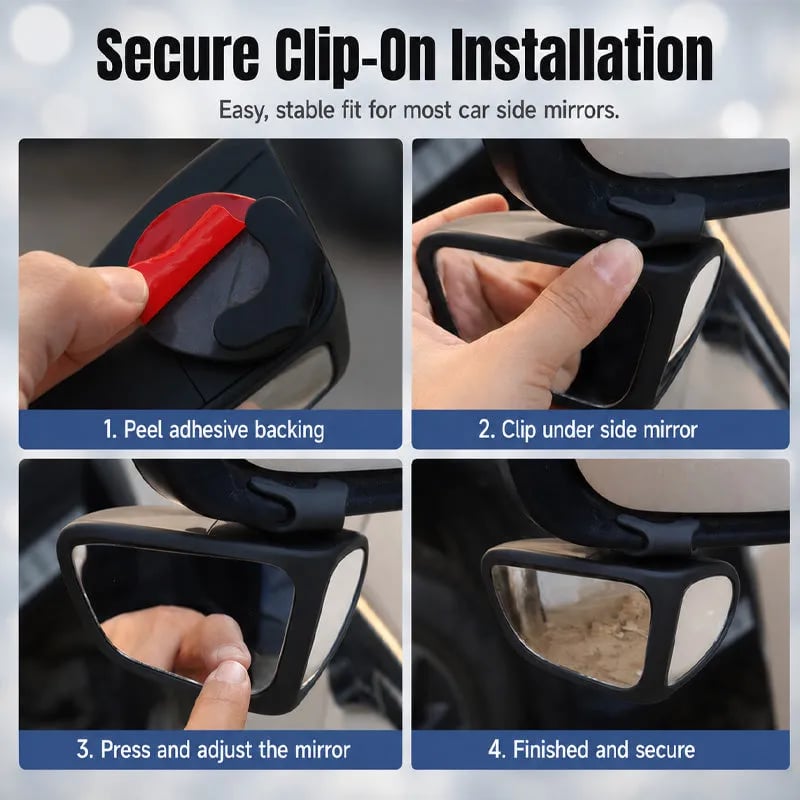 🎉🚗 360° Blind Spot Wide-Angle Rearview Mirror