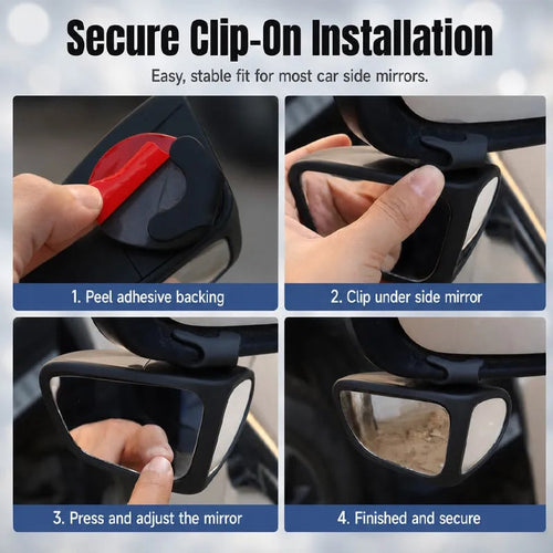 🎉🚗 360° Blind Spot Wide-Angle Rearview Mirror