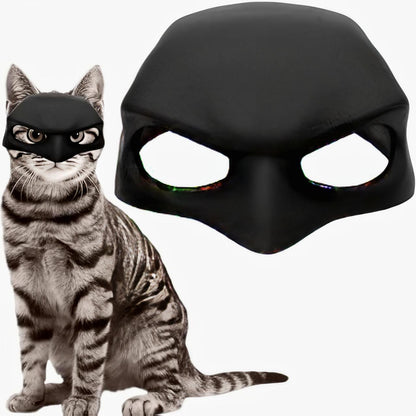 🎭Black Bat Cat Mask🐈 – Handmade Superhero Cosplay for Indoor Cats