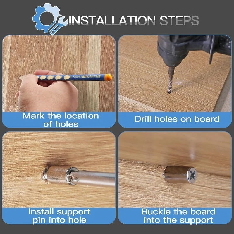 Metal Screw-In Shelf Pegs