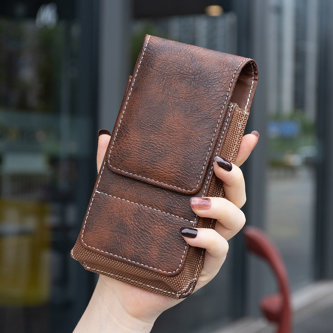 📢📢49% OFF !! ⏰⚡Big Discount | Waist Belt Cell Phone Pouch 📱 Multi-Pocket Leather Holster with Card Holder