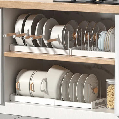 Pot Lids Organizer Rack for Cabinet and Countertop