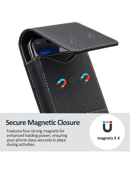 📢📢49% OFF !! ⏰⚡Big Discount | Waist Belt Cell Phone Pouch 📱 Multi-Pocket Leather Holster with Card Holder