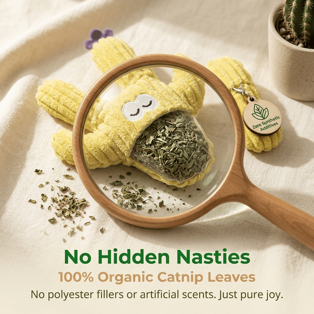 🔥5pcHandmade Soft Cactus Kitten Chew Toys with Natural Catnip