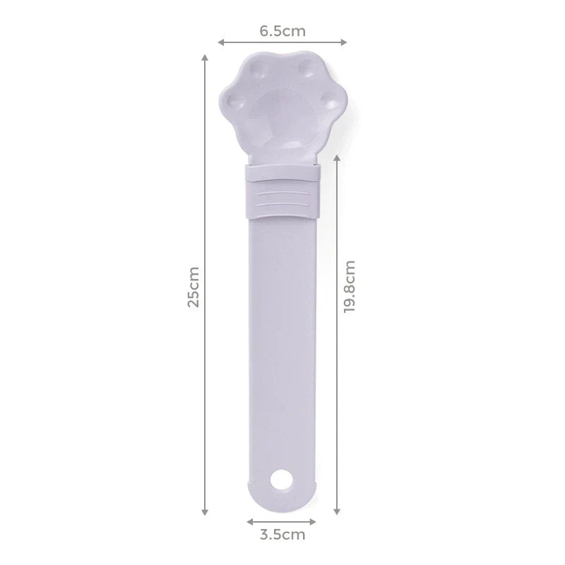 🎉 Cute Paw Shaped Cat Treat Squeeze Spoon | No Waste Pet Snack Feeder 🎉