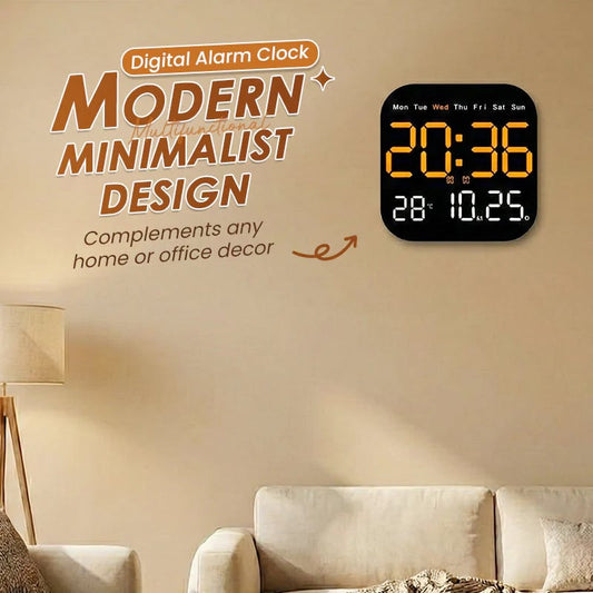 ⏰ Reloj Digital Moderno Multifuncional ✅ Brillo Ajustable con Control Remoto | Reloj de Montaje en Pared/Soporte de Escritorio con Fecha y Temperatura