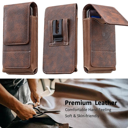 📢📢49% OFF !! ⏰⚡Big Discount | Waist Belt Cell Phone Pouch 📱 Multi-Pocket Leather Holster with Card Holder