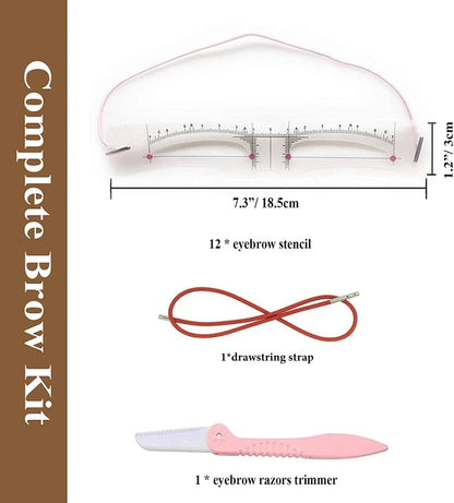 🔥✨Reusable Eyebrow Stencil Shaper Kit (12-pack)
