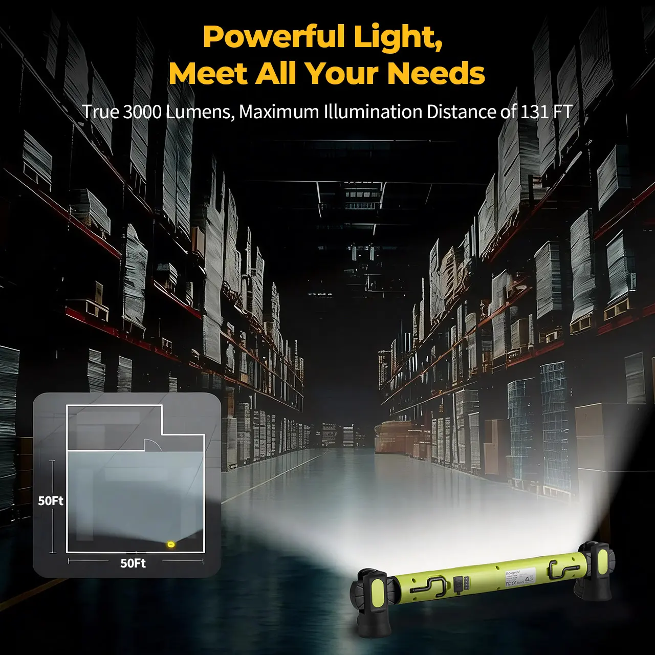 🔥Hot Sale🔥3000LM Rechargeable LED Magnetic Light Bar with Hooks✈️Free Shipping