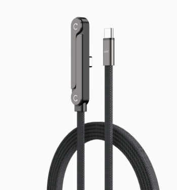 240W Super Charge 360° Rotating Invisible Stand Detachable 2-in-1 Charging Cable
