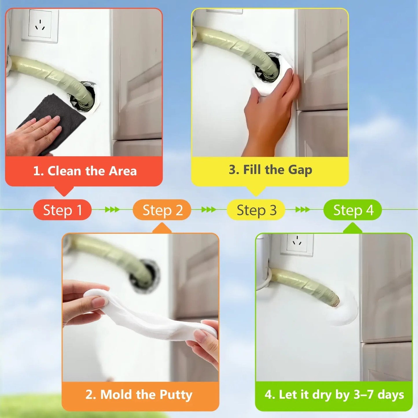 10Pcs Professional Sealant Clay - Waterproof & Anti-Insect Wall Hole Filler Mud