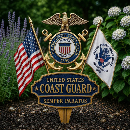 🎖️-US Marine Corps Semper Fidelis Tribute Garden Stake - ✈️