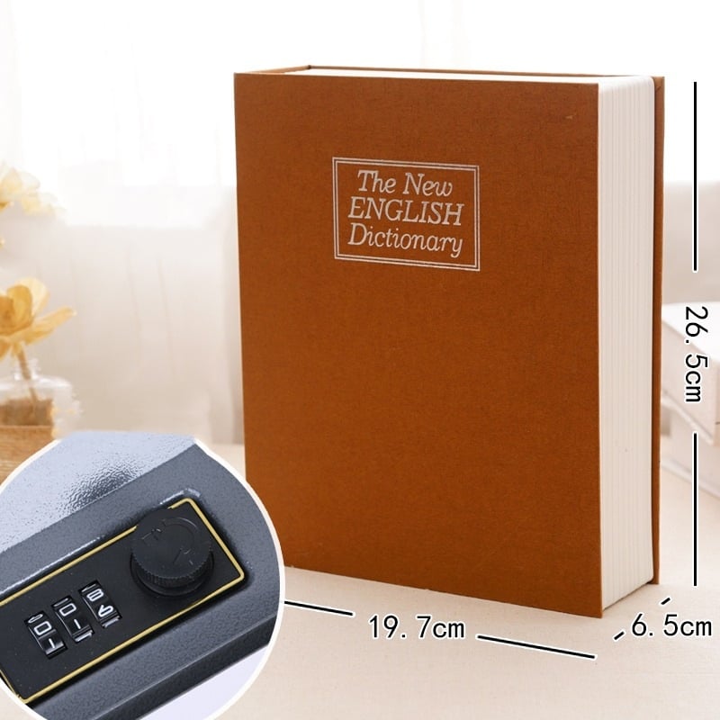 🔥2026 NEW ARRIVAL🔥Simulated Book Safe, Combination Book-style Cash Lock Box, Secret Hidden Storage Box