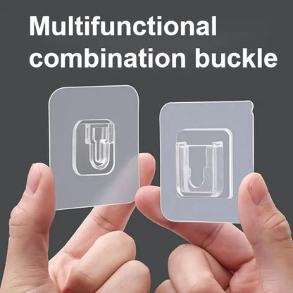 💕⚡10/30/50 pairs Wall Hooks Hanger Double Sided Adhesive Suction Cup Sucker Kitchen Bathroom Wall Storage Holder Organizer