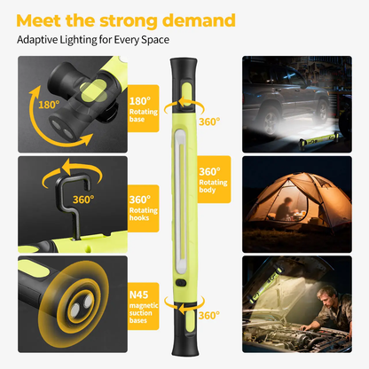 🔥Hot Sale🔥3000LM Rechargeable LED Magnetic Light Bar with Hooks✈️Free Shipping
