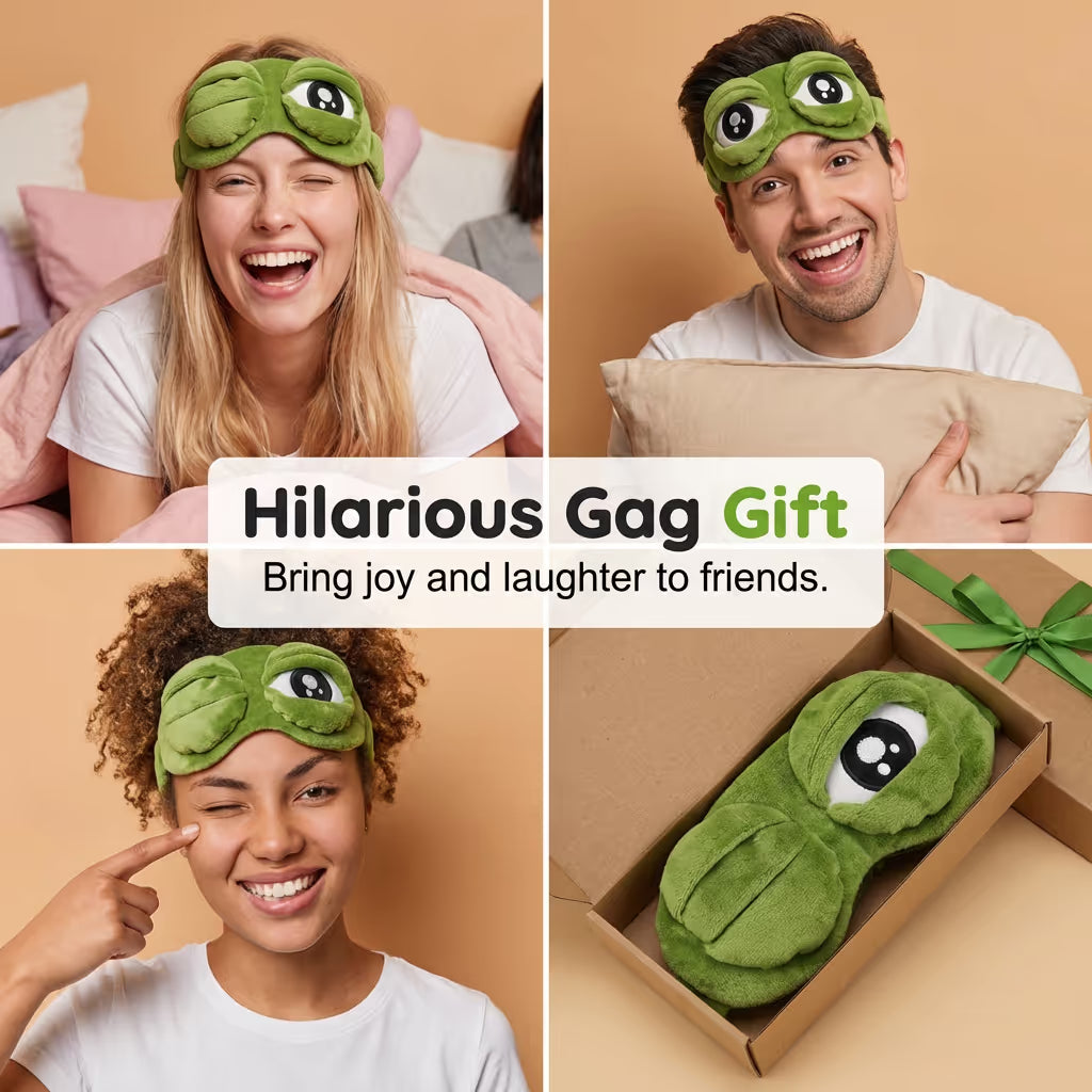 🐸 Antifaz 3D de Rana Linda para Dormir