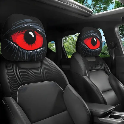 👿🔥 GM-Compatible Washable Cotton Car Seat Headrest Covers 2-Pcs