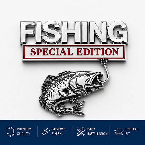🔥 🎣 Fishing Special EditionTM Premium 3D Metal Vehicle Emblem Badge