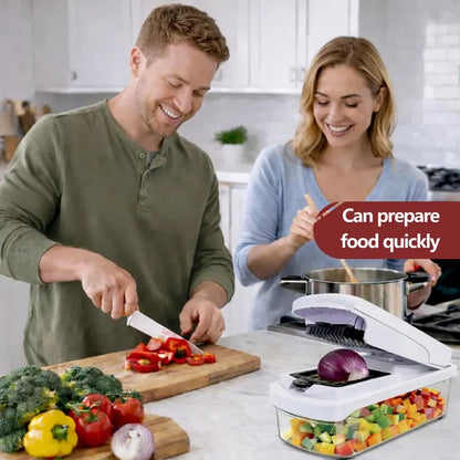 🥕15-in-1 Vegetable Chopper | Multifunctional Food Cutter with Container