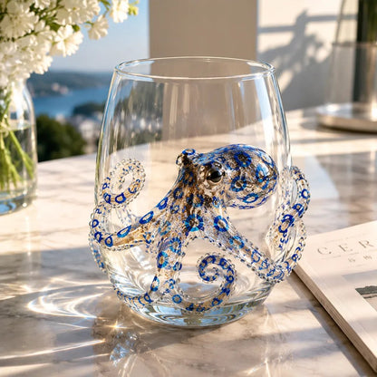 🔥HOT SALE🔥🌊Artisanal Blue Ringed Octopus Glassware