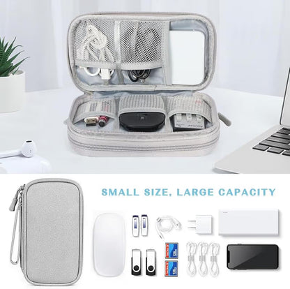 🔥Travel Cable Organizer Pouch, Double Layers All-in-One Storage Bag for Cord