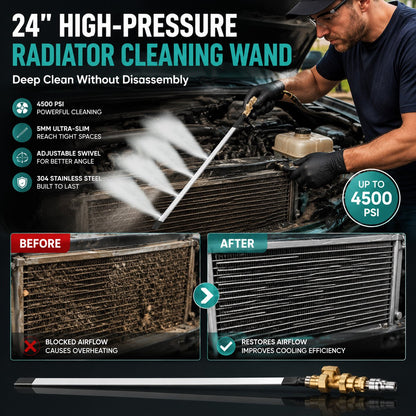 🚗 24-Inch High-Pressure Radiator Cleaning Wand
