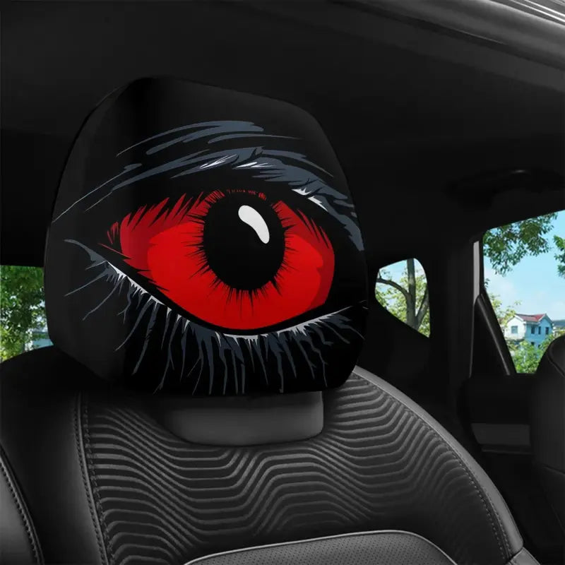 👿🔥 GM-Compatible Washable Cotton Car Seat Headrest Covers 2-Pcs