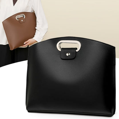 Bolsa de cuero impermeable para portátil de 14-16 pulgadas, 2 unidades, para mujer, tipo bolso de mano