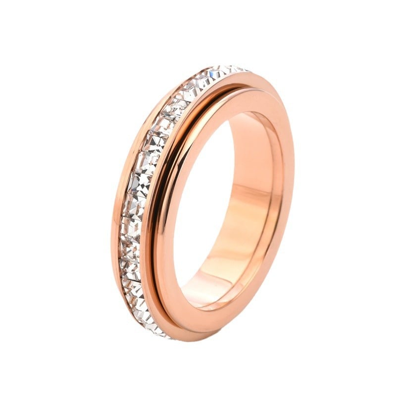 🎁Sparkling Spinning Ring, Relieves Anxiety, Symbolizes Vows & Luck, Waterproof & Fade-Resistant