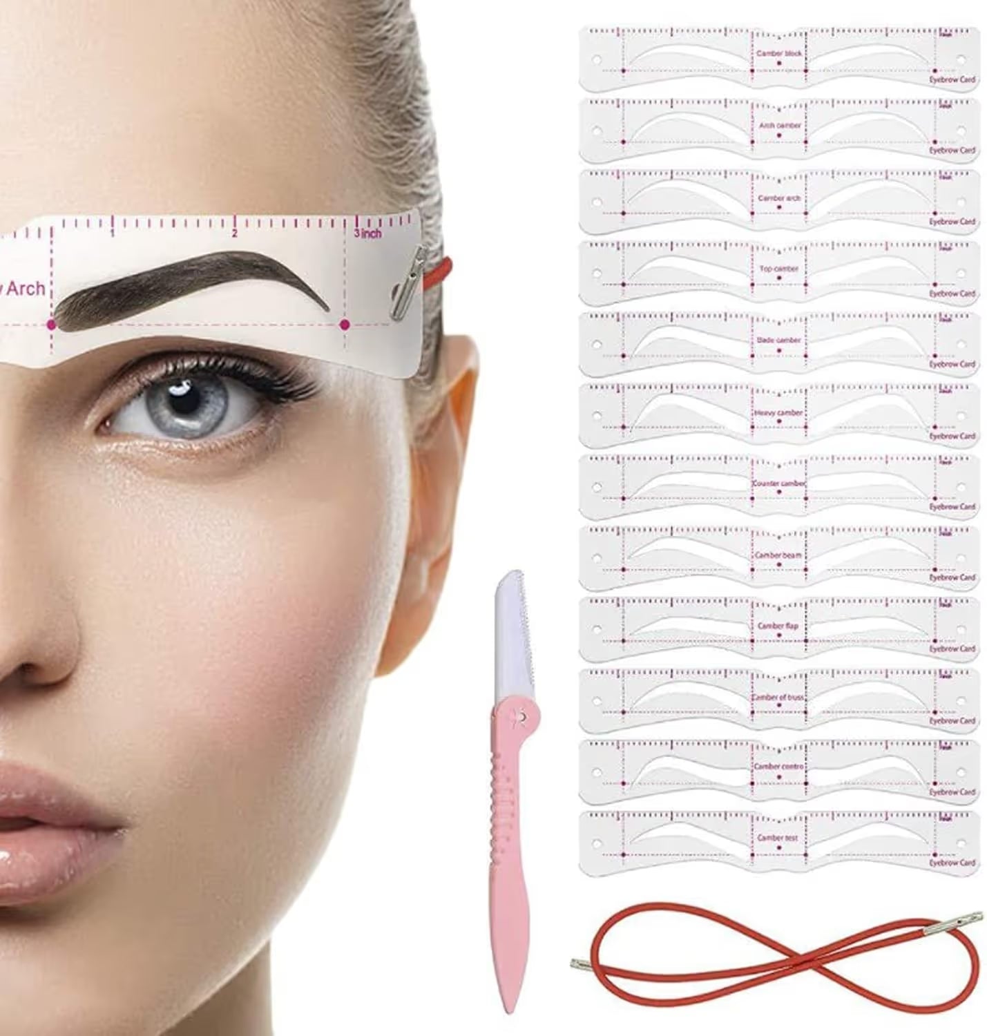 🔥✨Reusable Eyebrow Stencil Shaper Kit (12-pack)