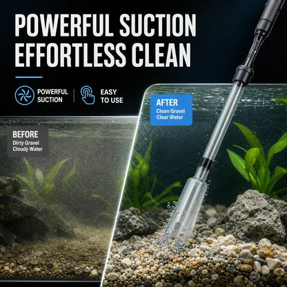 🥳2026 HOT SALE🥳💞50K+ SOLD!🐠Electric Aquarium Gravel Cleaner, no manual pumping. Adjustable tube length fits small to large tanks. Clean gravel & change water with ease! 🧹✨