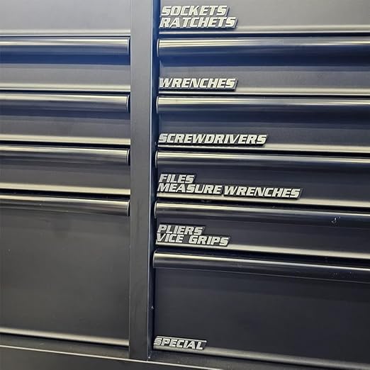 Etiquetas magnéticas personalizadas de primera calidad para cajas de herramientas y organización de herramientas - Paquete de 23 imanes de alta calidad