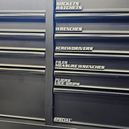 Etiquetas magnéticas personalizadas de primera calidad para cajas de herramientas y organización de herramientas - Paquete de 23 imanes de alta calidad