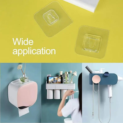 💕⚡10/30/50 pairs Wall Hooks Hanger Double Sided Adhesive Suction Cup Sucker Kitchen Bathroom Wall Storage Holder Organizer