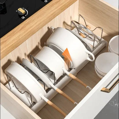 Pot Lids Organizer Rack for Cabinet and Countertop