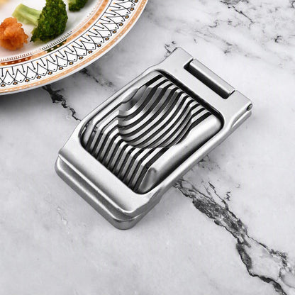 Aluminum Hinged Two-Way Egg Slicer with Stainless Steel Wires