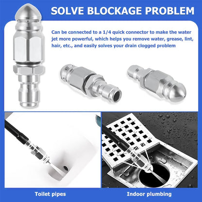 🌀1/4" Quick Connect Stainless Nozzle Set