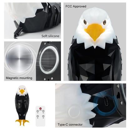 🦉Eagle-Shaped Wall Lamp | LED Magnetic Night Light | Cool Room Decor💡
