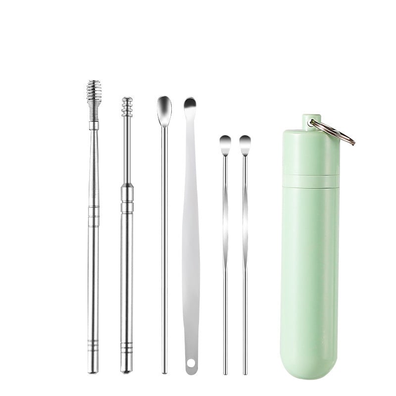 6 Counts/Set Ear Wax Removal Tool Set with Storage Tube