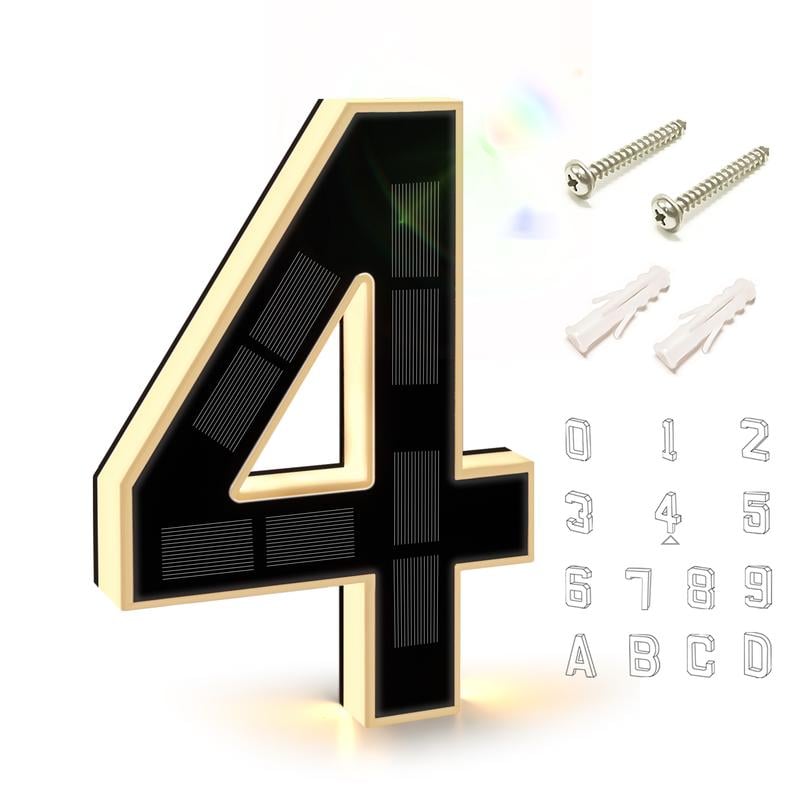 🔥Hot Sale 🎁✨ 9-inch Lighted House Numbers for Outside