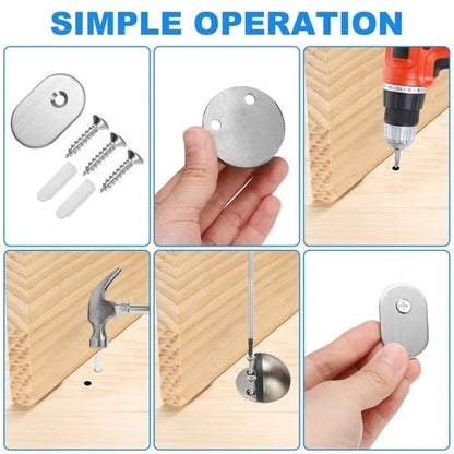 HOT SALE🔥  Hidden Stainless Steel Rubber Dual-use Door Stopper Door Holders