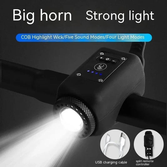 2-in-1 bicycle light and horn