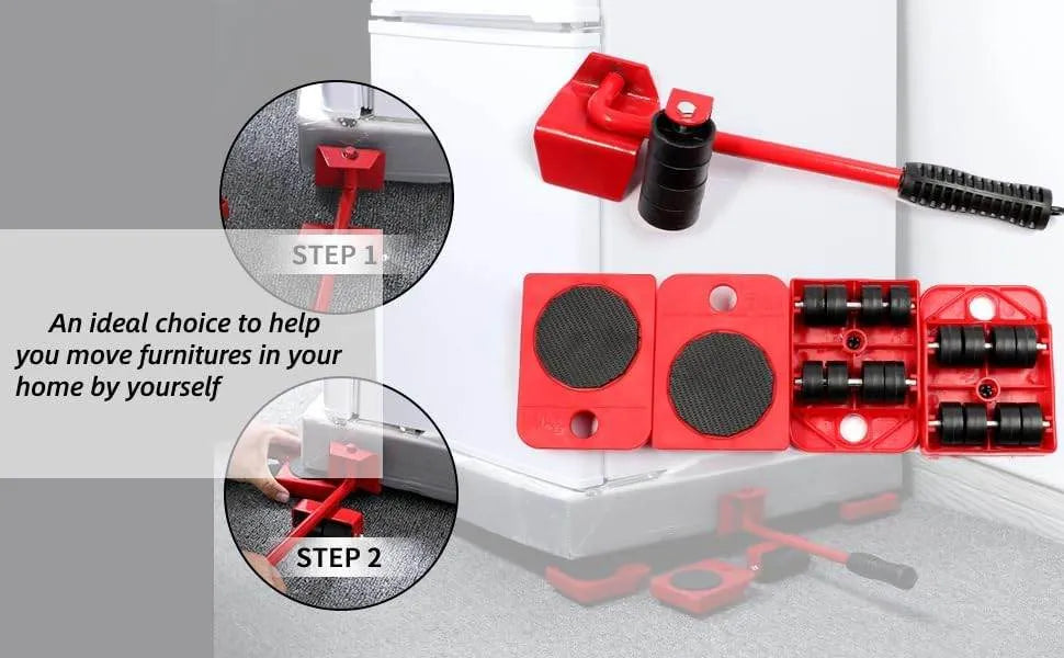 Heavy Furniture Moving Set – Lift & Slide Furniture Easily, 600Lbs Capacity Floor Protection Tool