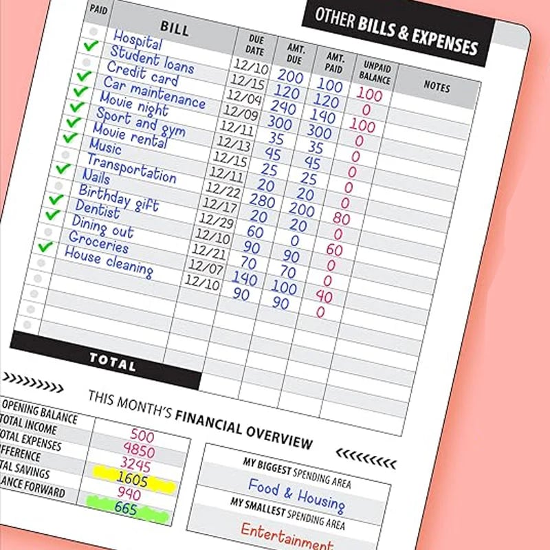 🔥Bill Payment Management Book