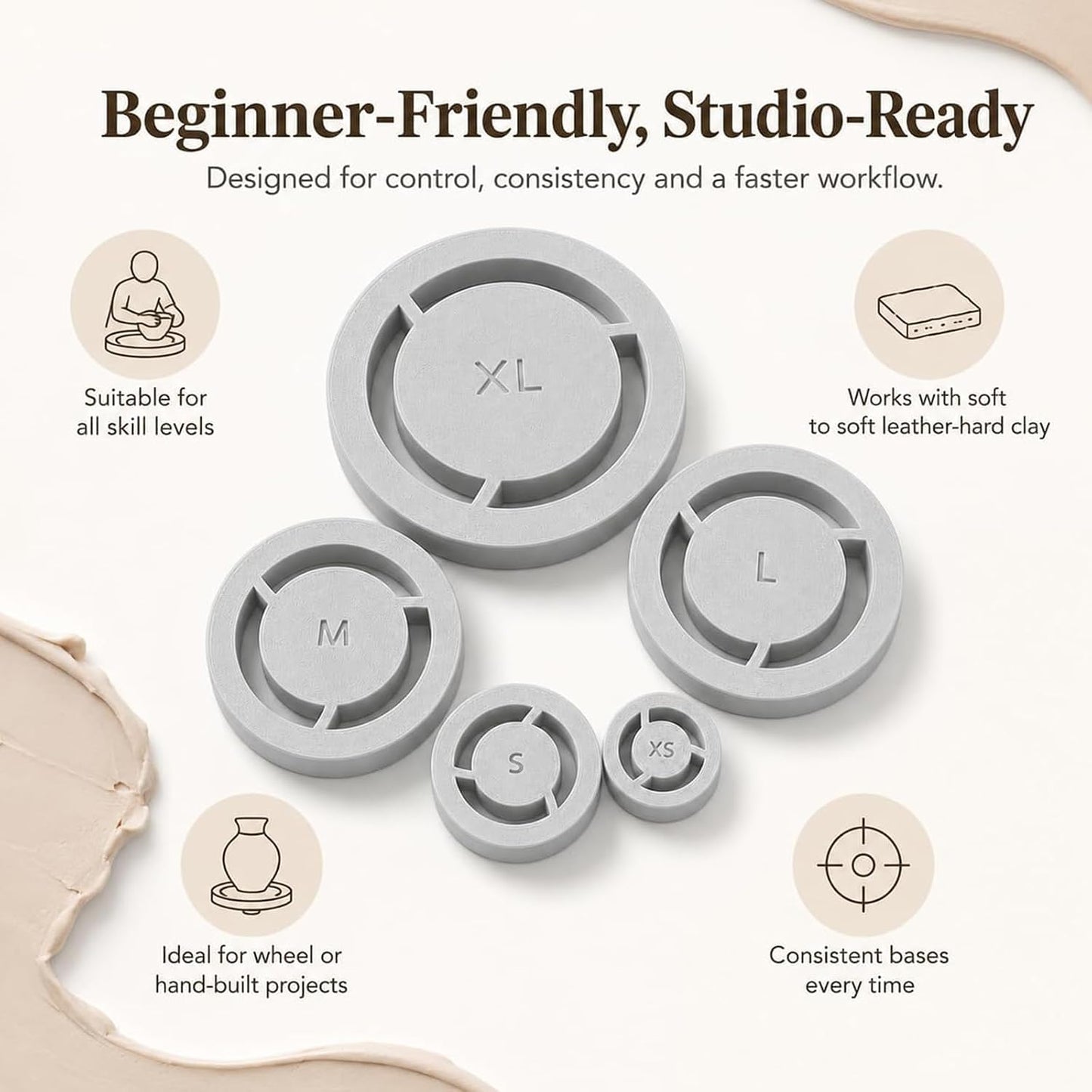 🔥Last Day 49% OFF - Pottery Foot Ring Tool