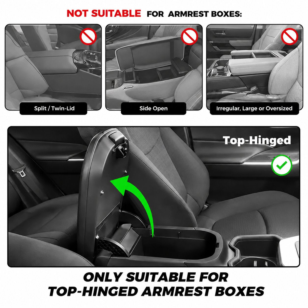 Multifunctional PU Leather Car Armrest Box Mat
